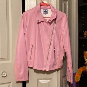 Juicy Couture Baby Pink Faux Leather Jacket